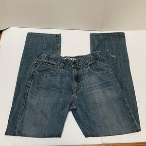 Boys Denizen Levis 218 Jeans Size 16 Medium Blue Slim Straight Fit Adjustable